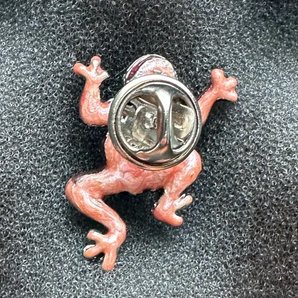 Jay Strongwater Brown and Green Tree Frog Brooch - Picture 2 of 4